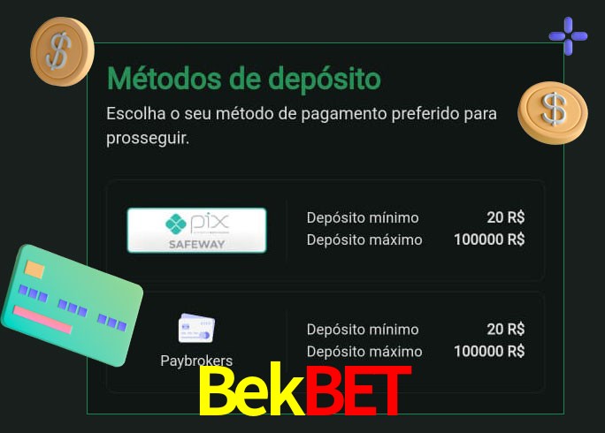 O cassino Bekbet oferece uma grande variedade de métodos de pagamento